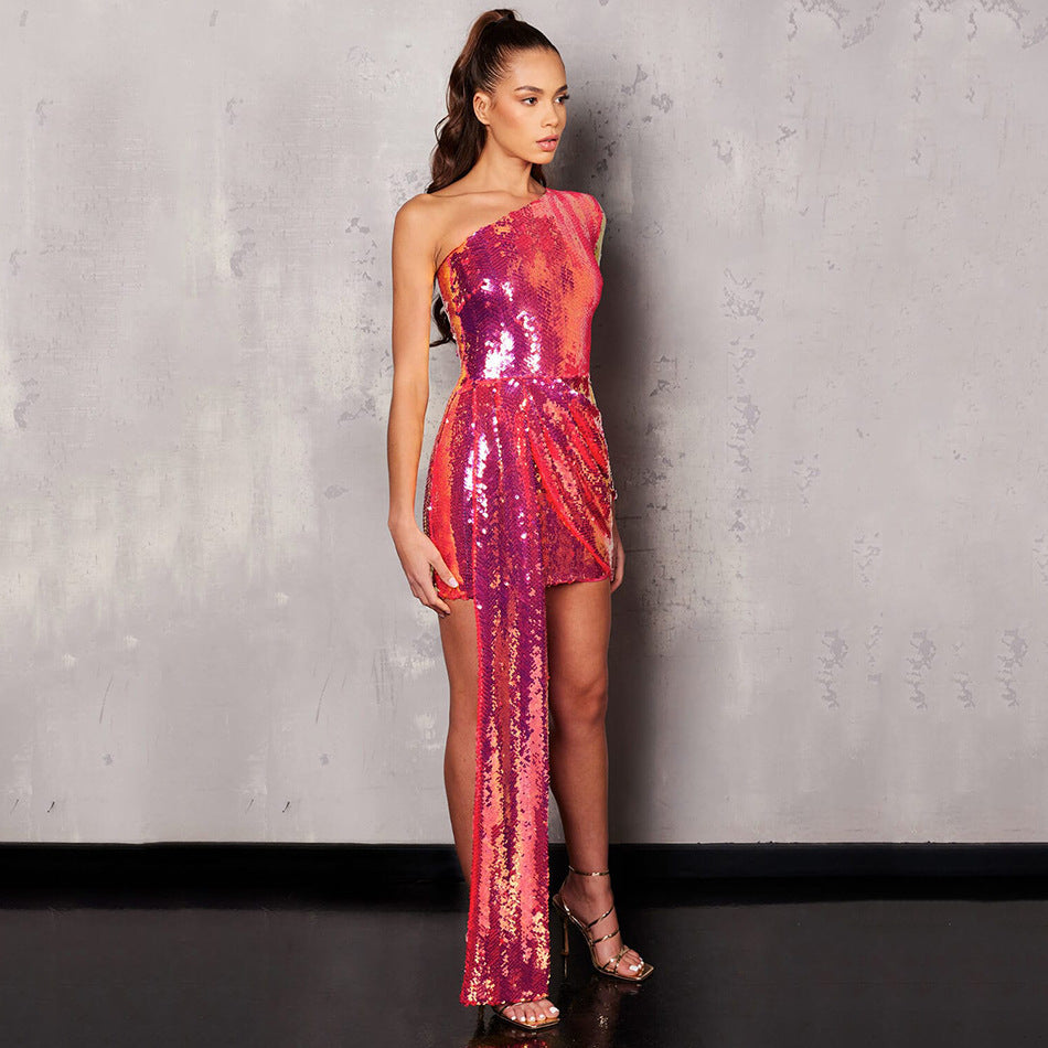 Selena Sequin Wrap Dress