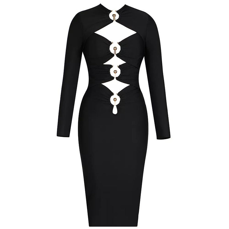 Open Hoop Bandage Dress