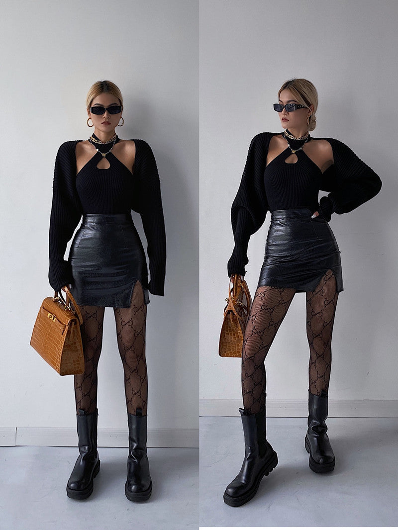 Your Girl Leather Mini Skirt