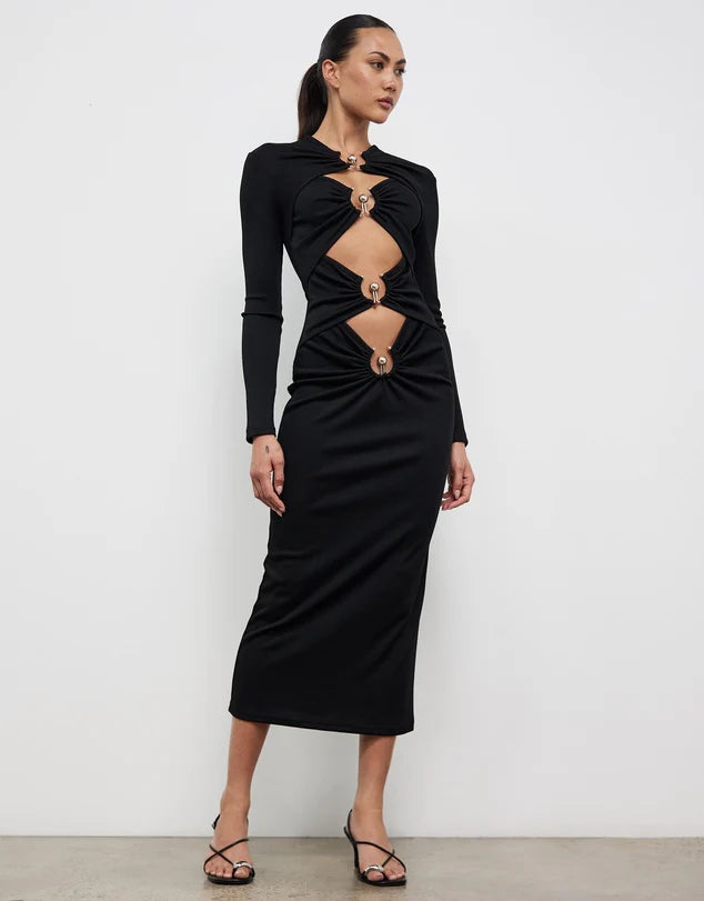 Open Hoop Bandage Dress