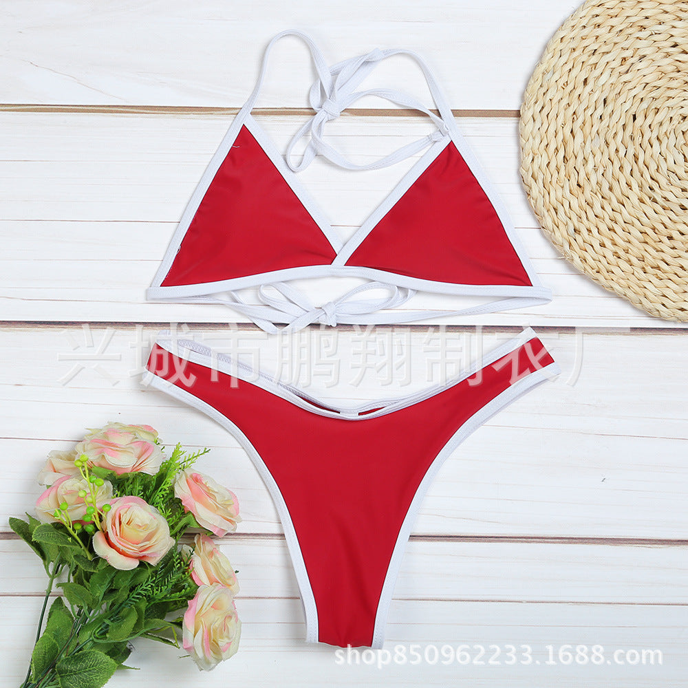 Stylish Two-Piece Swimsuit with Sweet Design