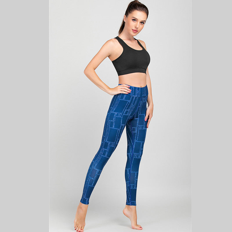 Print yoga running pants