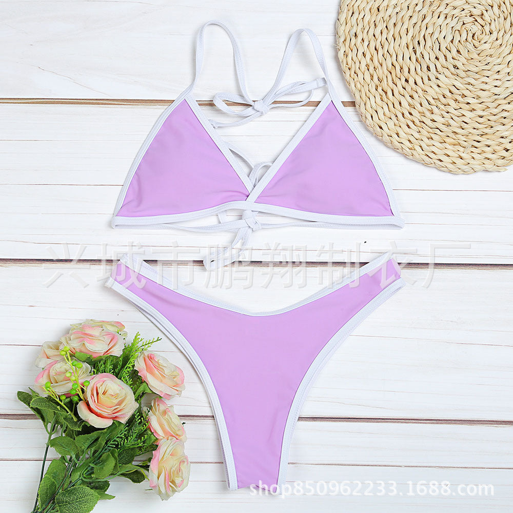 Stylish Two-Piece Swimsuit with Sweet Design