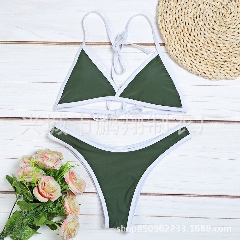 Stylish Two-Piece Swimsuit with Sweet Design