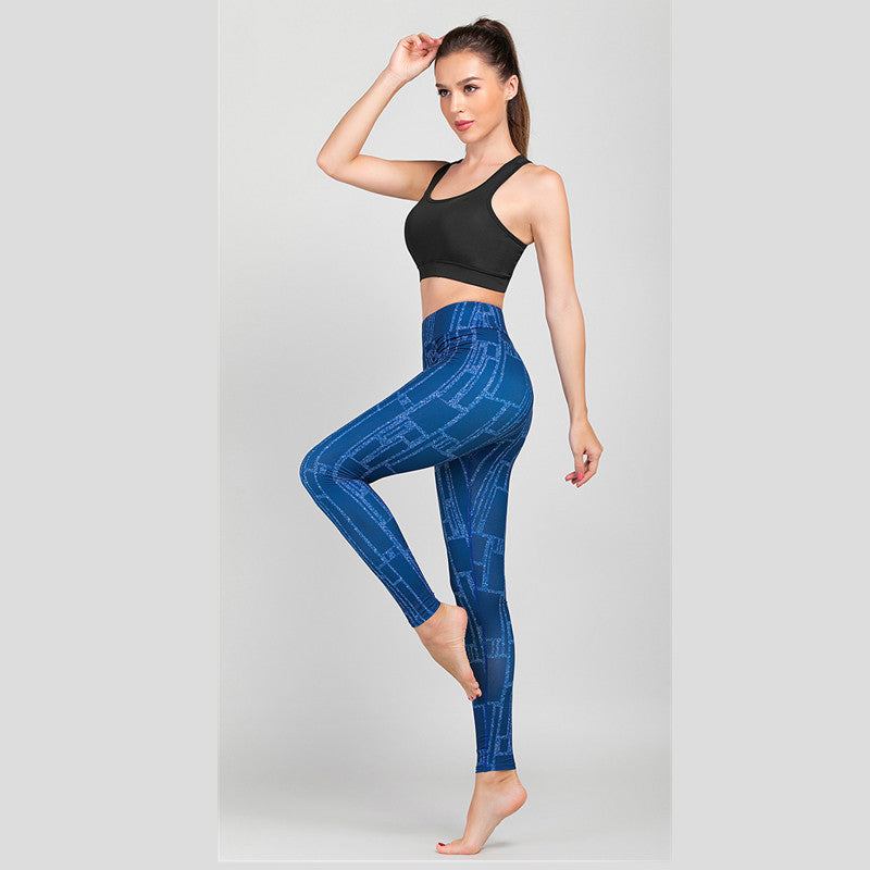 Print yoga running pants