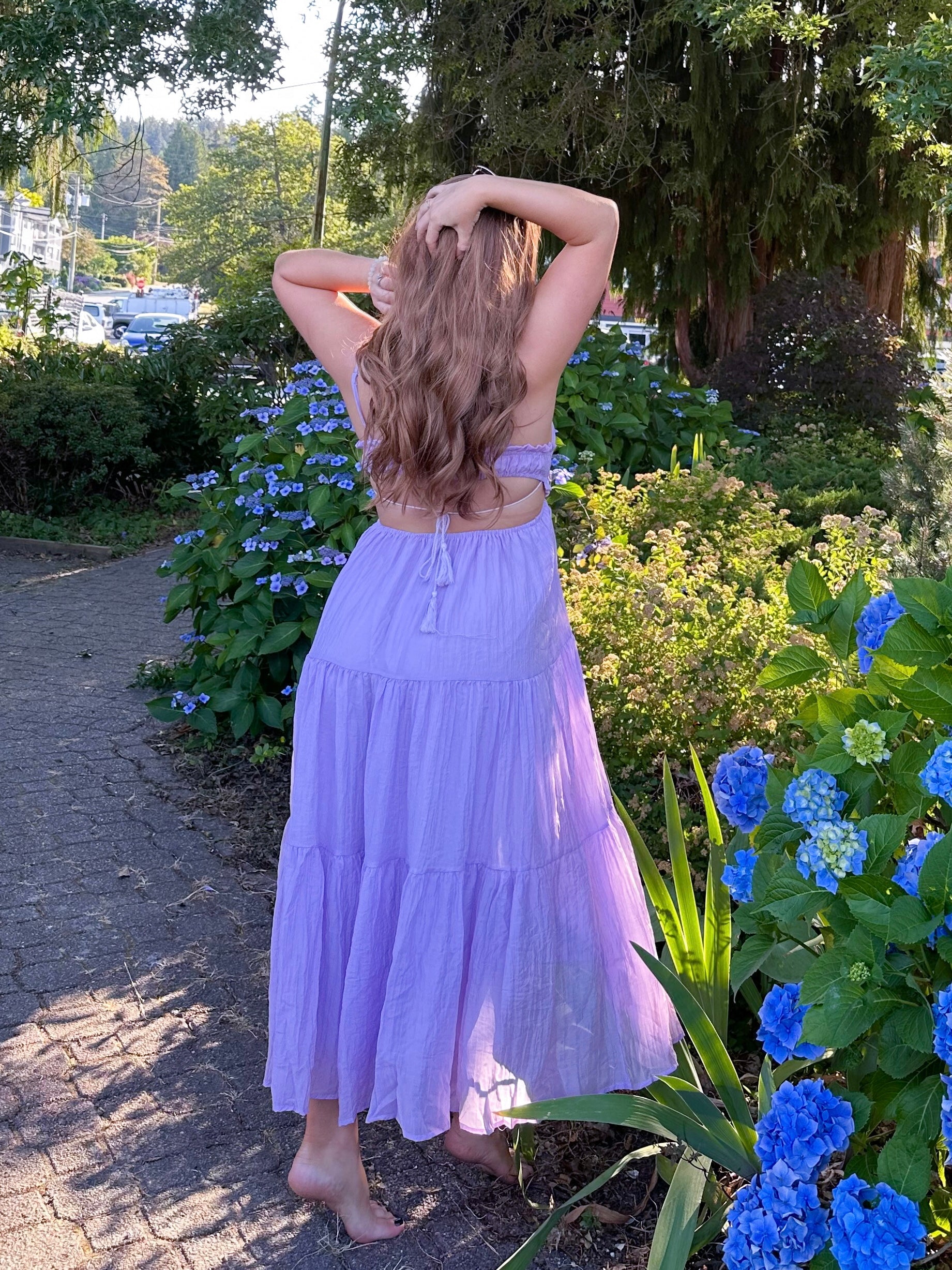 Petal Princess Backless Maxi