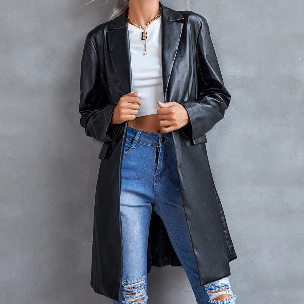 Perfect Vegan Leather Blazer