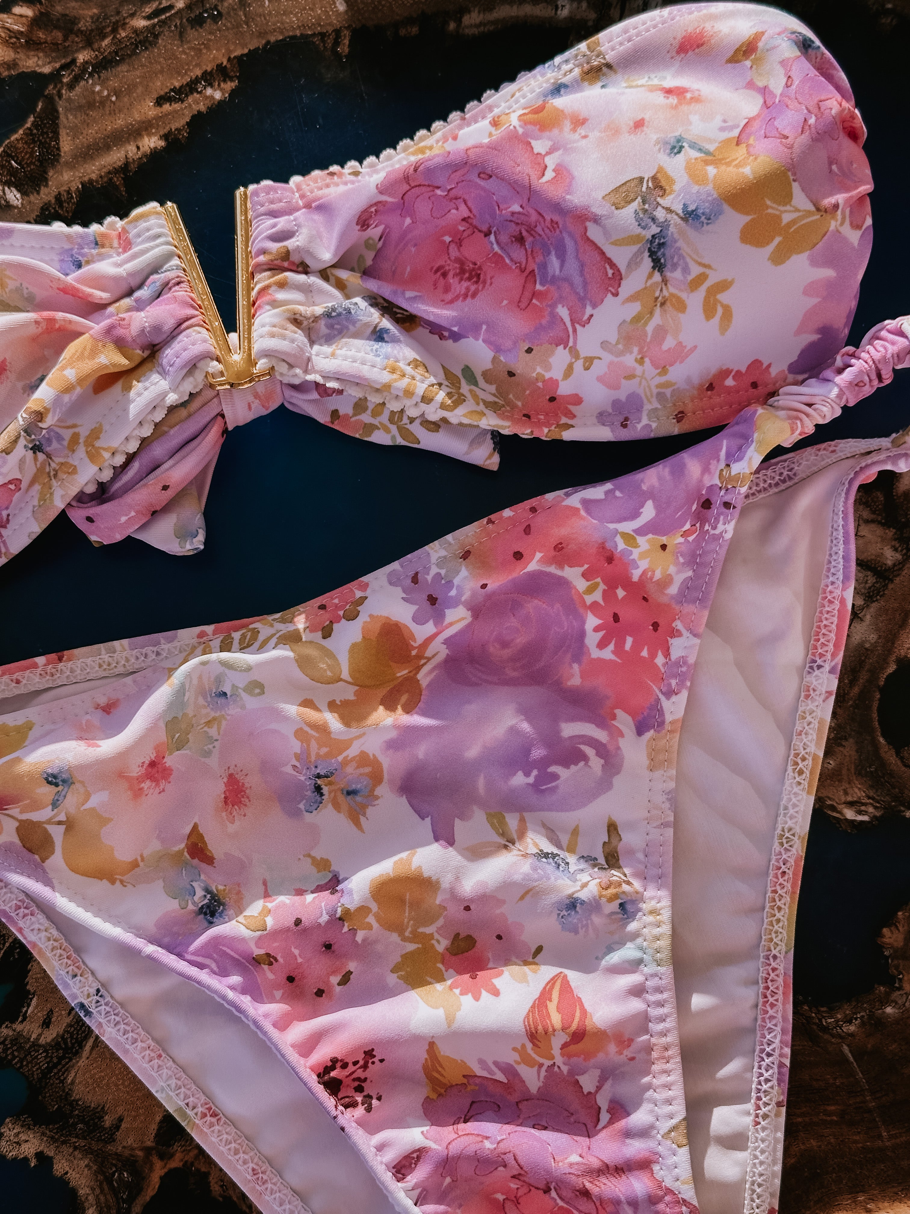 Lilac Bandeau Bikini