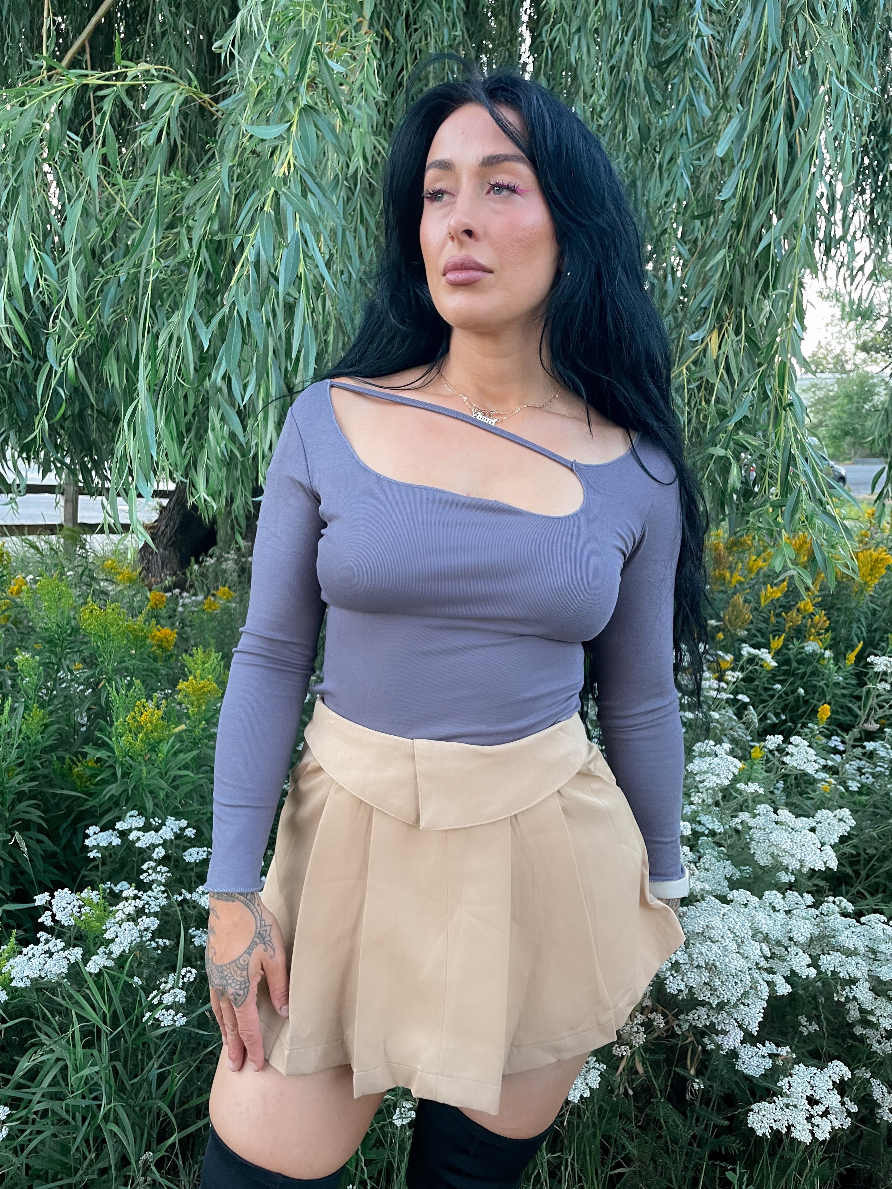 Serena V Pleated Skirt