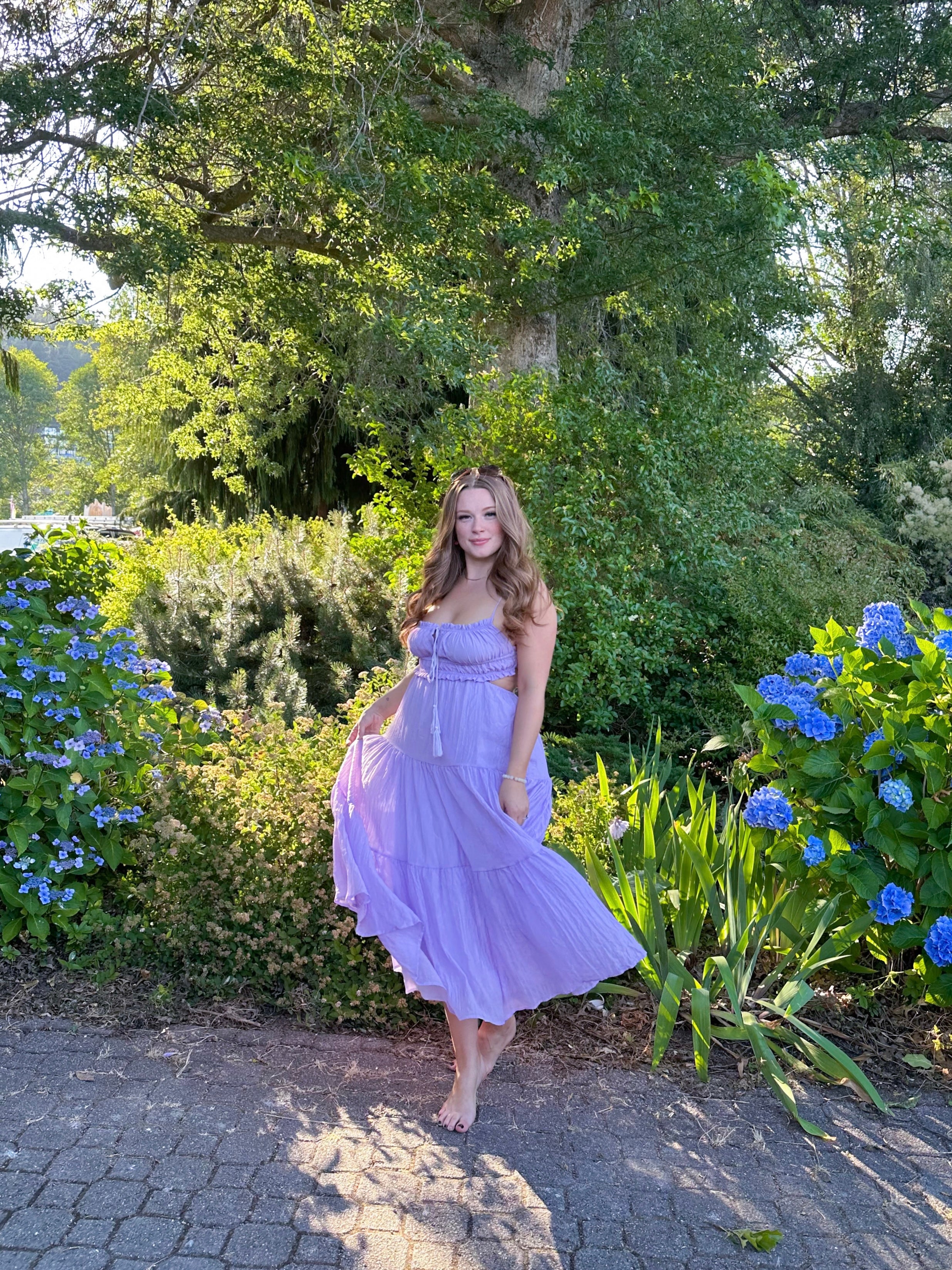 Petal Princess Backless Maxi