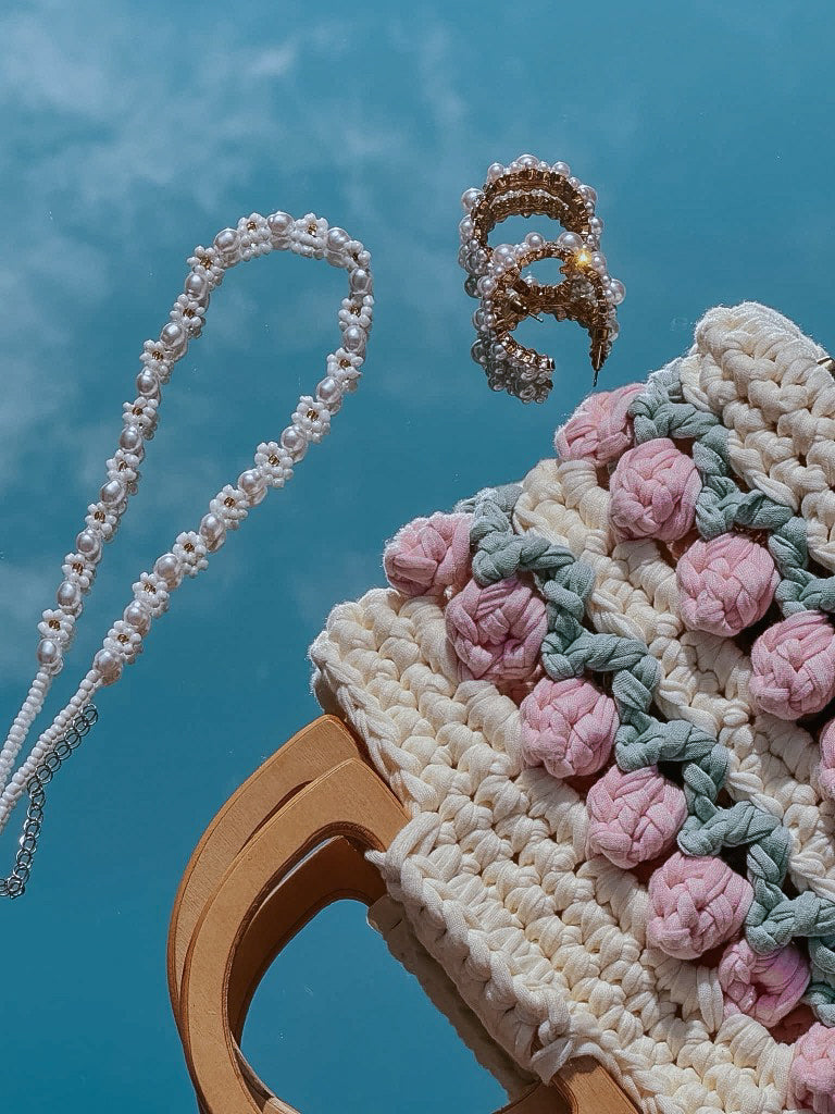 Starlight Pearl Hoops