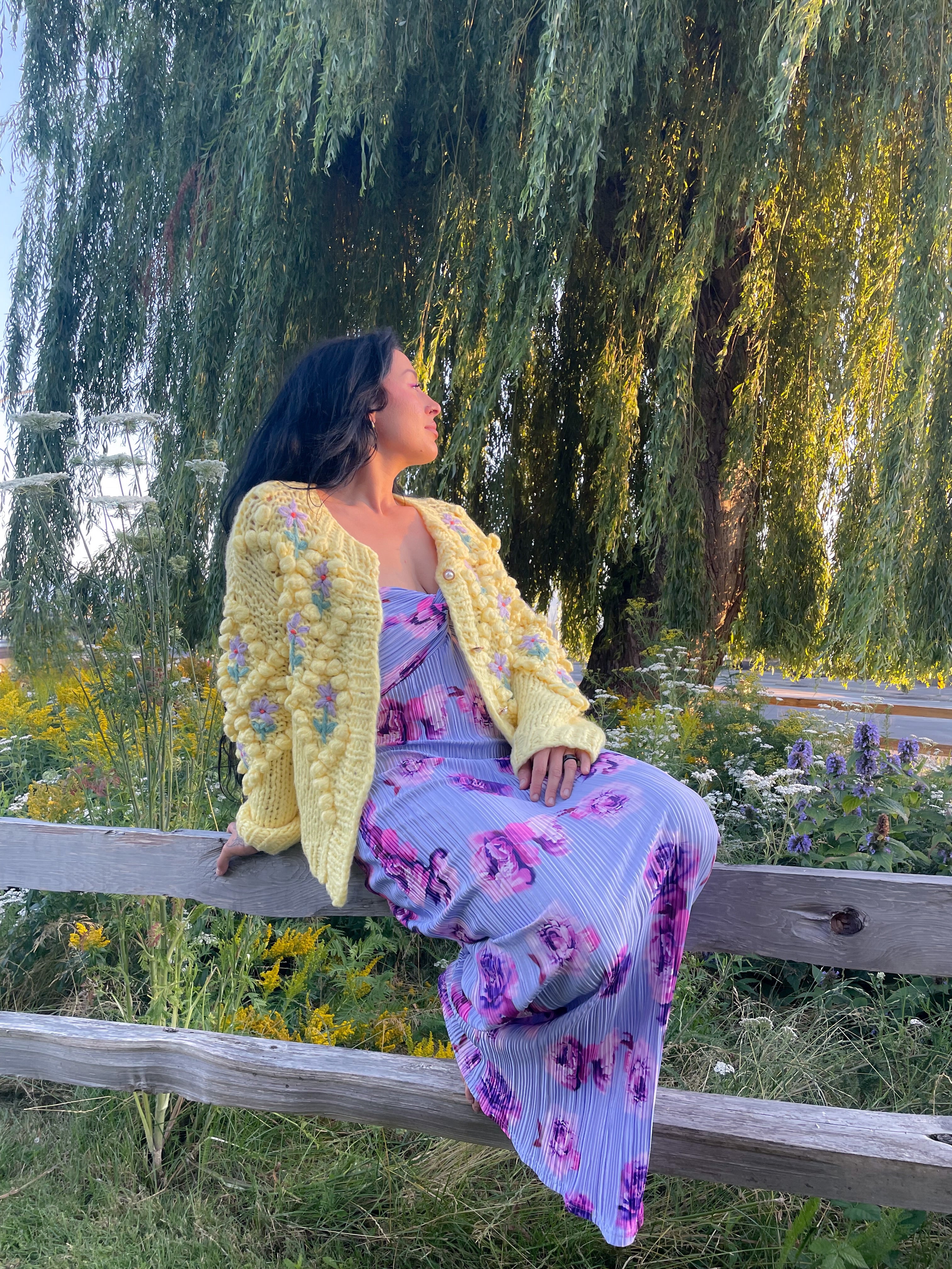 Daphne Bouquet Hand Knit Cardigan
