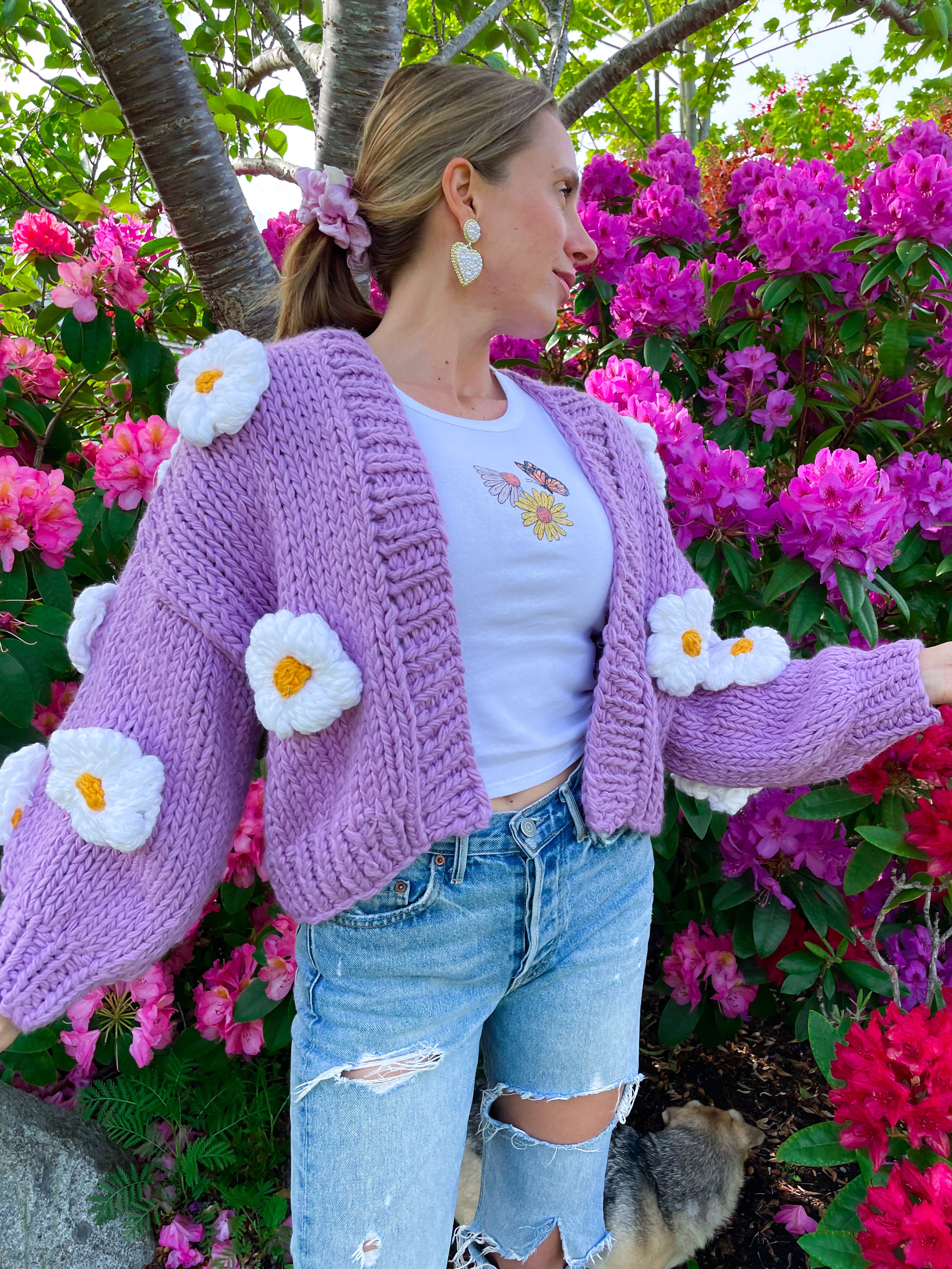 Daisy Chain Hand Knit Cardi