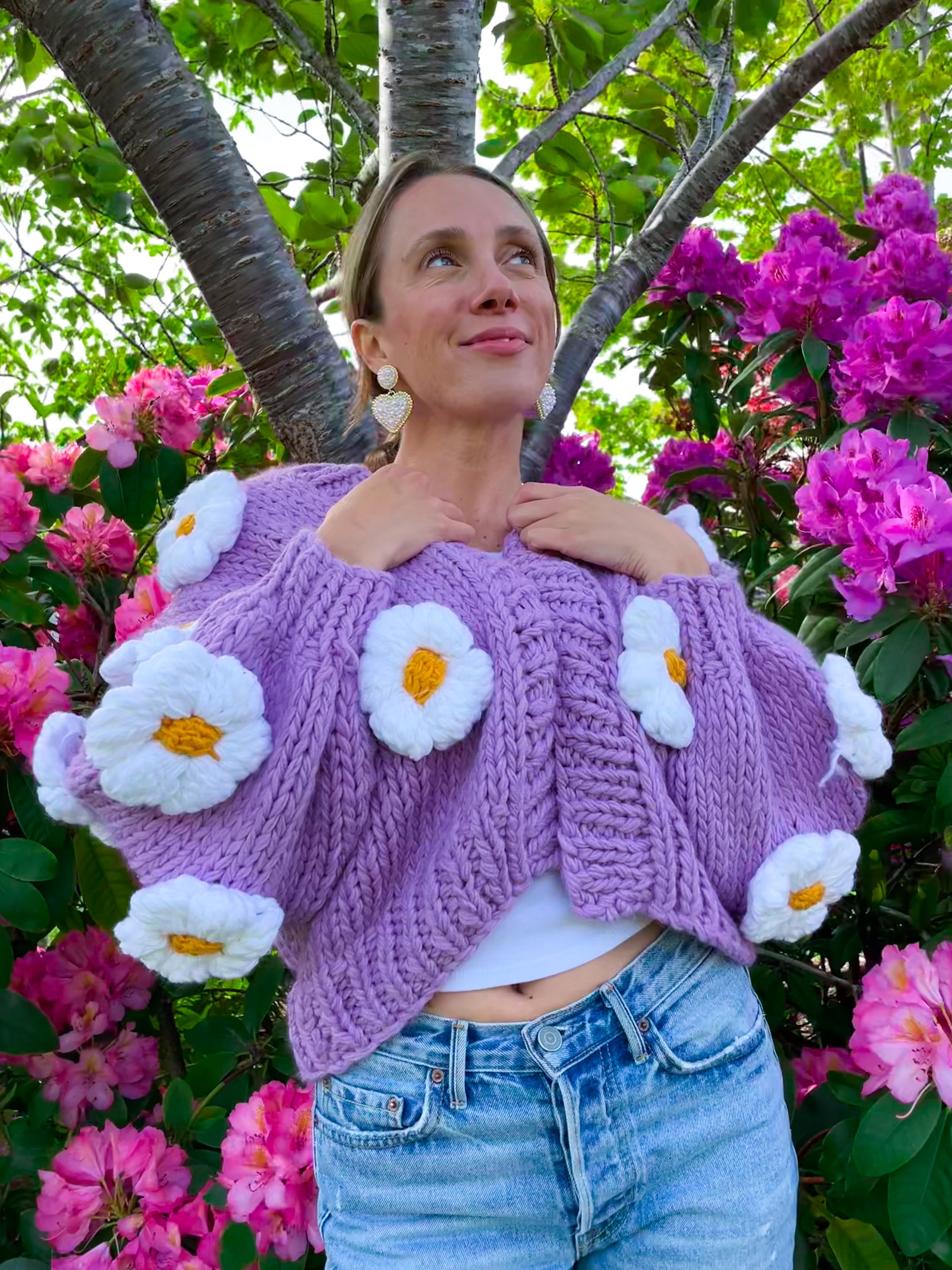 Daisy Chain Hand Knit Cardi
