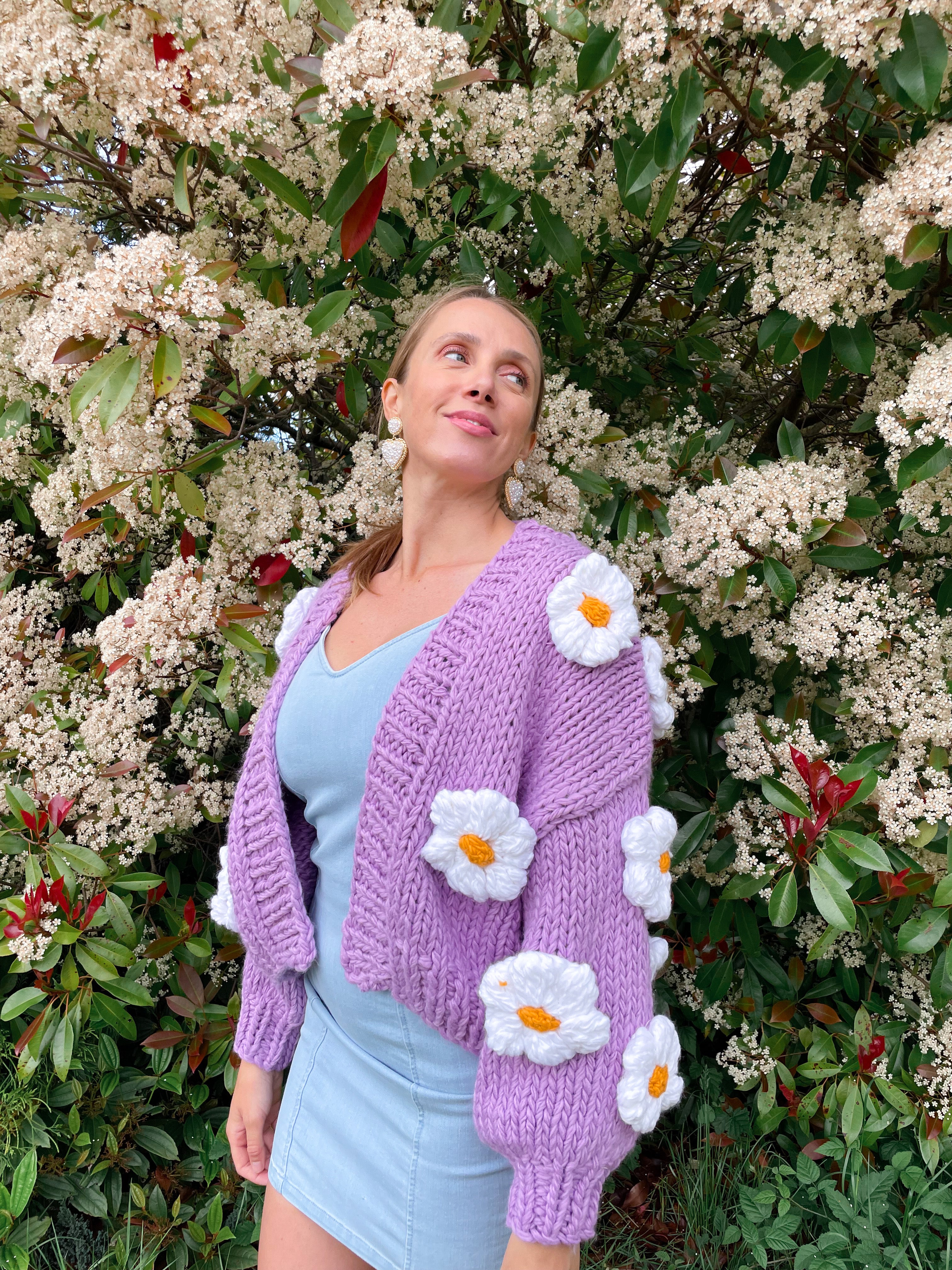 Daisy Chain Hand Knit Cardi