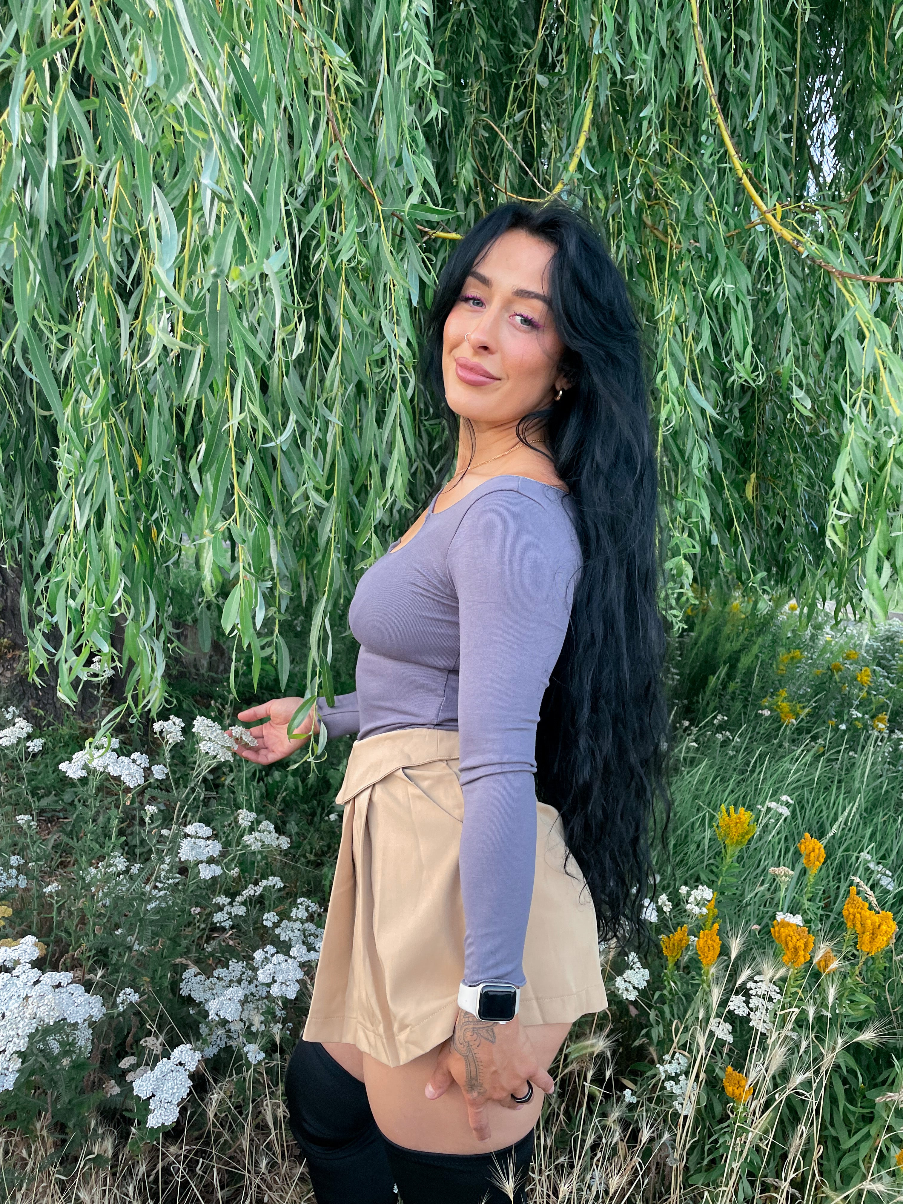 Serena V Pleated Skirt