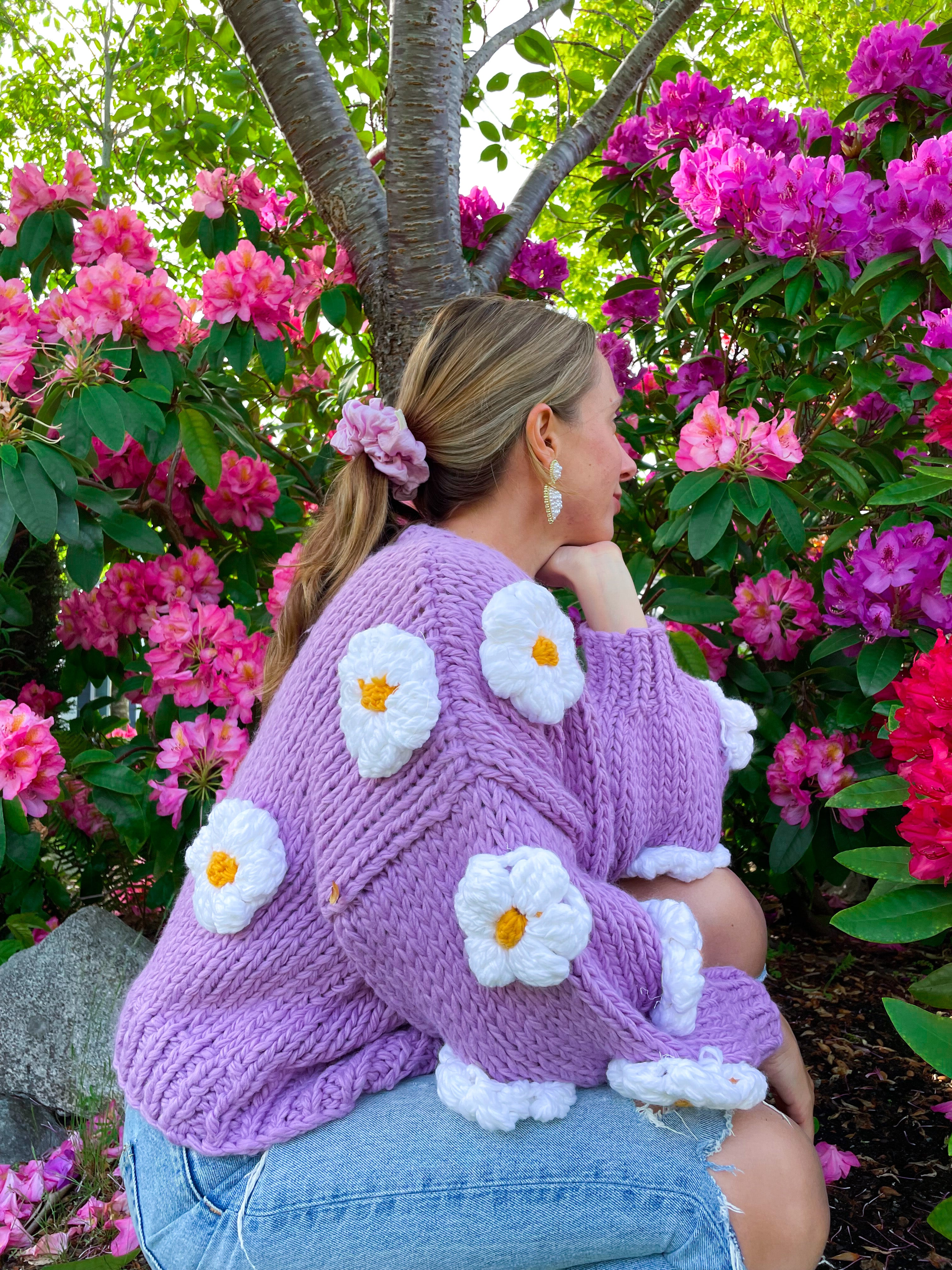 Daisy Chain Hand Knit Cardi