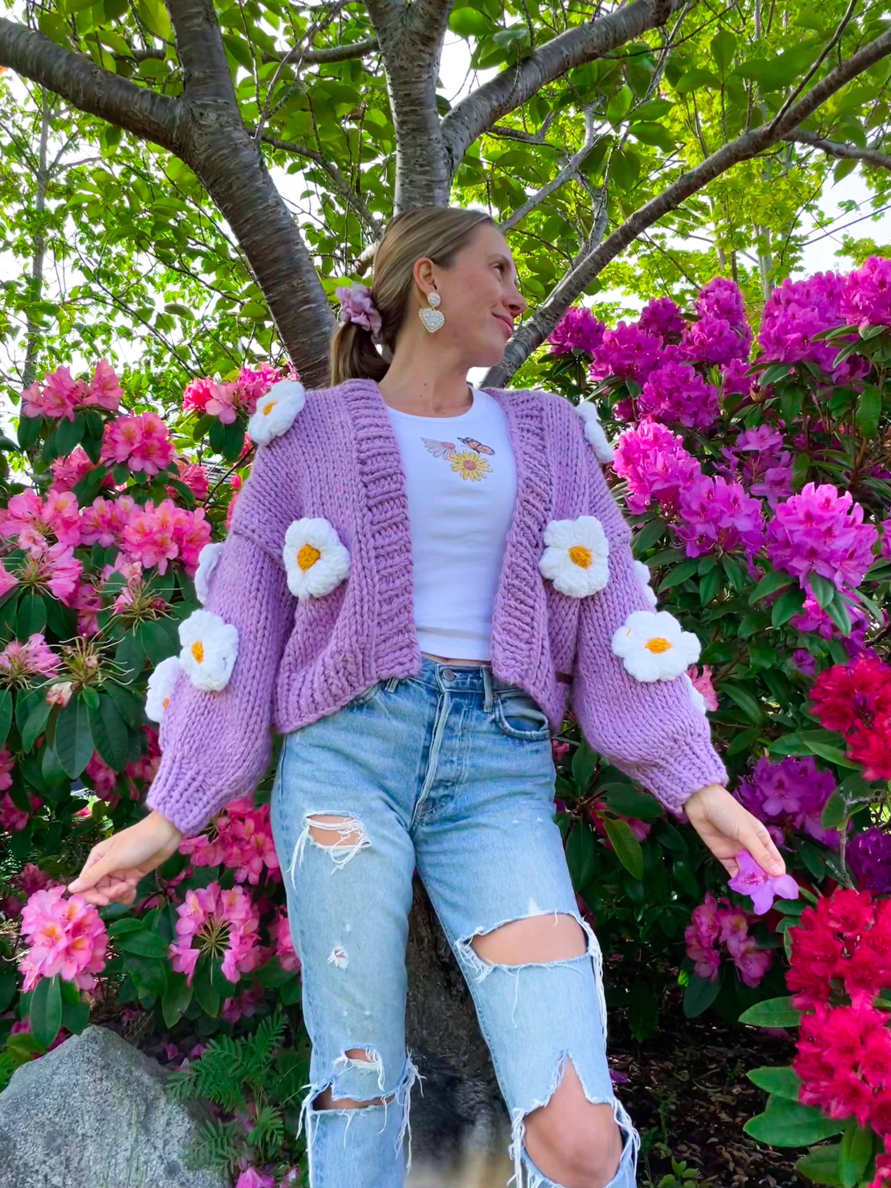 Daisy Chain Hand Knit Cardi