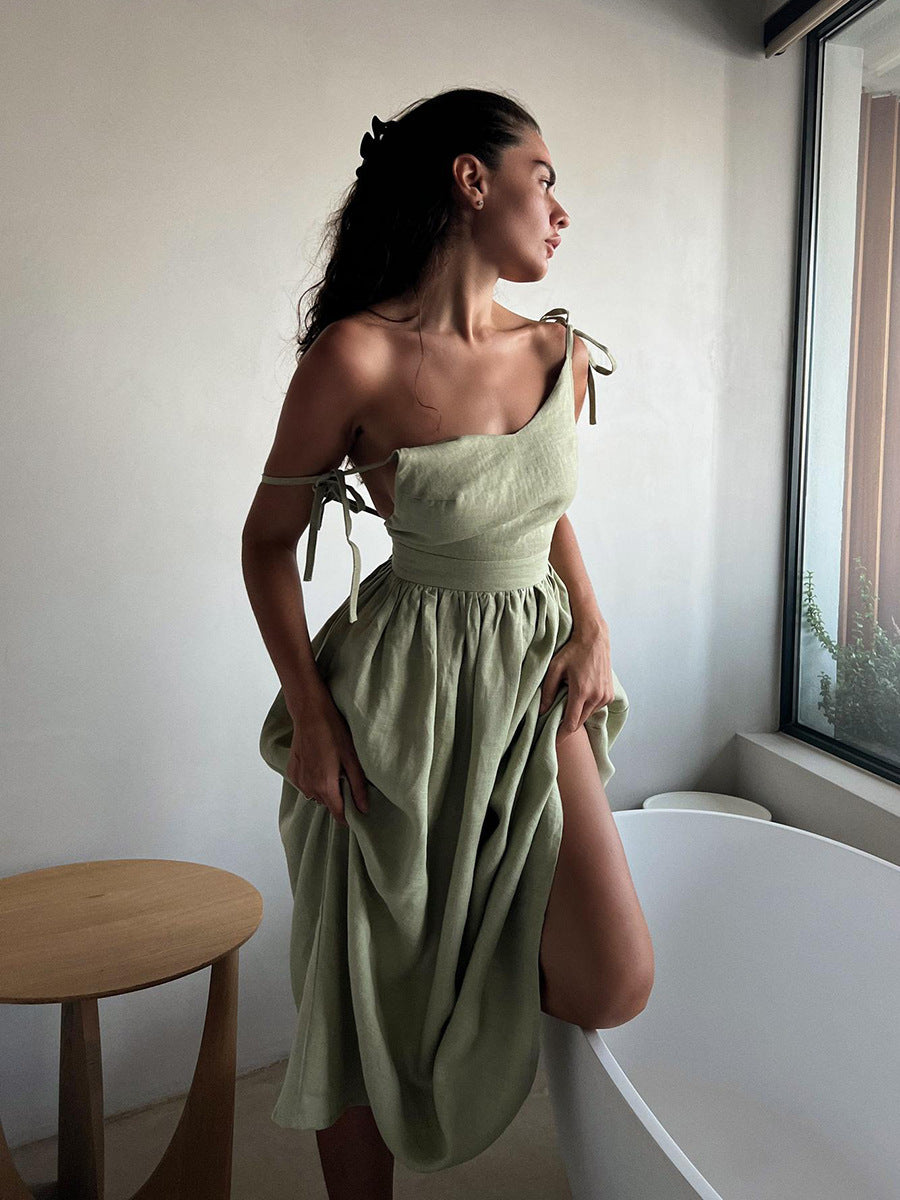 afternoon breeze midi dress Ivory Faux Button Front Midi Dress - All Dresses