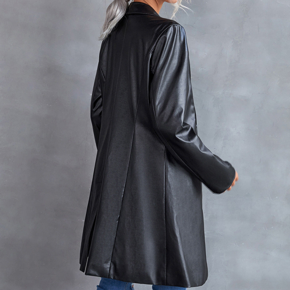 Perfect Vegan Leather Blazer