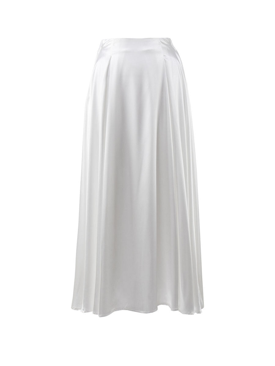 Old Money Silk Skirt