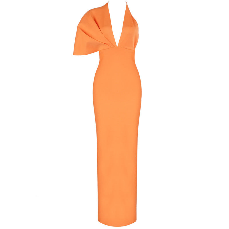 Eva Orange Maxi Gown